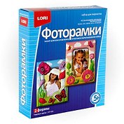 Набор для творчества LORI Барельефы, Фоторамки из гипса "Садовые цветы" НР-003