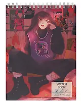 Скетчбук А4 60л "Творческая личность" белый офсет, 100г/м2, тв.обложка, евроспираль