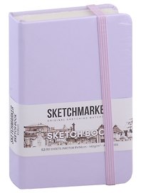 Скетчбук 9*14, 80 листов "Sketchmarker" фиолетовый пастельный, нелинованный, 140г/м2, слоновая кость