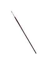 Кисть художественная Вернисаж, синтетика бордовая, круглая, длинная ручка №4, Гамма