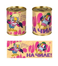Союзмультфильм Копилка Бочка Кеша (металл) (8х10)