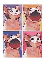 Картина по номерам "Мем с котом", на подрамнике, 30х40 см