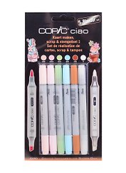 Набор маркеров Copic Ciao "Скрапбукинг №1", 5 цветов + блендер