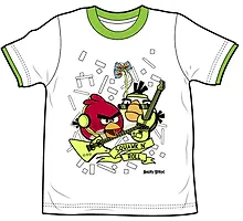 Angry Birds Футболка для мальчиков SQUAWK (5-6 лет, Белый) (TSB80-WHT-AB)