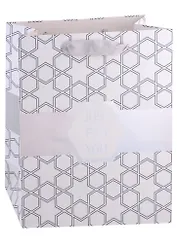 Пакет А4 32*26*12,5 "Grey and white" нейтр., бум.мат.ламинат 