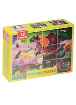 Кубики пластиковые Русские сказки (К12-0551) (12шт.) (3+) (Рыжий кот)