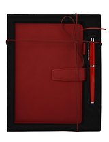 Набор канцелярский "Red" книга для записей, ручка шариковая 