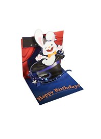 3D открытка Шляпа волшебника (Magic Hat) (квадрат) (1064) (14,5х14,5)