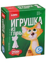 Набор для творчества LORI Игрушка из глины "Кот" Гл-004