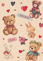 Записная книжка А6 32л "Cute Bear Notebook" дизайнерская бумага