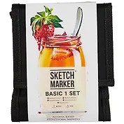 Маркеры 12цв "Basic 1", сумка-органайзер, Sketchmarker