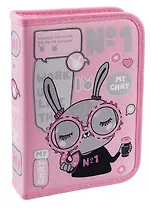 Пенал 1 отделение "В модном чате" 20*14, ткань/картон