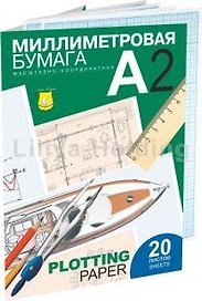 Бумага миллиметровая А2, 20 листов