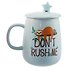 Кружка с крышкой и ложкой Ленивец Don`t rush me (керамика) (400мл) (12-08070-188-SLT) - 0