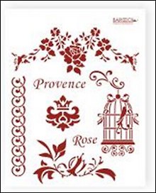 Трафарет пластиковый многоразовый Прованс (20х25) (Л-065)