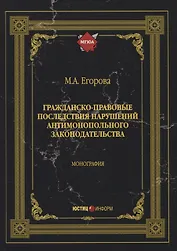 Гражданско-правовые последствия нарушений антимонопольного законодательства. Монография