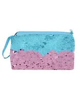 Косметичка-кошелек с пайетками на молнии (20х14) (текстиль)