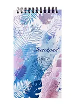 Скетчбук "Листья", цветной блок, 45 листов, 10.5 х 19.5 см