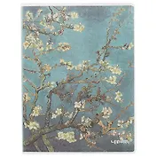 Тетрадь в клетку Lenwa, "Цветущие ветки миндаля", А5, 80 листов