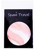 Блок бумаги самоклеящийся 70*70мм "Spase Travel", ассорти, инд.уп. - 2