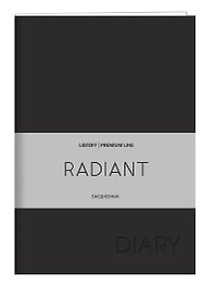 Ежедневник недатированный «Radiant» А5, чёрный, 152 листа, экокожа, Listoff