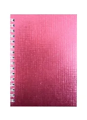 Записная книжка А6 80л кл. "METALLIC" обл. розов.бумвинил, гребень