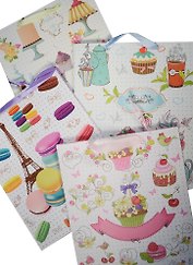 Пакет подарочный бумажный А4 26*32*12,5 "Сладкие истории", жен., мат. ламинат, Kairui