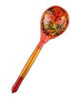 Ложка деревянная средняя (20 см) Клубника на золотом фоне