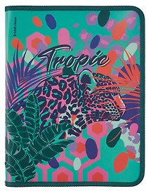 Папка для тетрадей «Tropical» А4+, пластик, на молнии с трёх сторон, Erich Krause