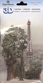 Наклейки для скрапбукинга Paper House Парижская улица 3D (STDM-0800) (упаковка)