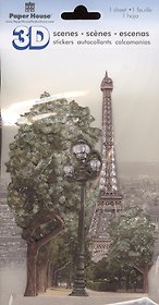 Наклейки для скрапбукинга Paper House Парижская улица 3D (STDM-0800) (упаковка)