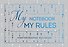 Блокнот "My notebook. My rules" (синий) (комплект с полусупером) - 0