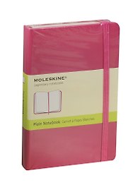 Записная книжка А6 96л нелин. "Classic Pocket" розовая, жесткая обложка, резинка, Moleskine