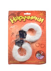 Наручники меховые белые (329102)
