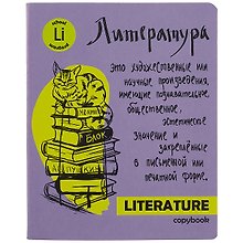 Тетрадь предметная «Яркая учёба. Литература» 48 листов в линейку, со справочными материалами - Феникс+