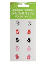 Декоративные элементы из акрила Набор №22 Медвежата и жирафы (2-336/22) (10шт.) (Hobby Time) (упаковка)