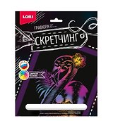 Набор для творчества LORI. Скретчинг. Гравюра. Животные "Розовый фламинго"