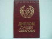 Диплом лучшей свекрови (AE0000355) (Мастер)