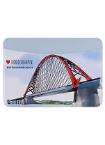 Чехол для карточек горизонтальный Новосибирск Бугринский мост