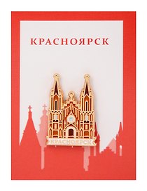 Значок «Храм Преображения Господня. Красноярск», металл