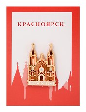 Значок «Храм Преображения Господня. Красноярск», металл