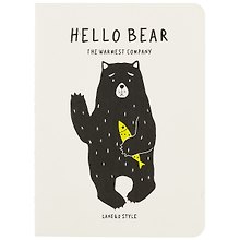 Записная книжка «Hello Bear» А6, 24 листа в клетку, сшивка, Languo, в ассортименте