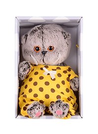 Игрушка мягкая Budi Basa, Басик BABY в комбинезоне в горох (20 см) (BB-065)