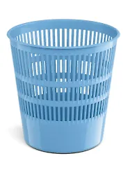 Корзина для бумаг 12л "Ice Metallic" сетчатая, пластик, голубой, ErichKrause