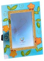 Фоторамка, Ольдена, "Цветы", 18х23, (10х15), стекло, витраж