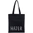 Сумка-шоппер Hater черная, текстиль, 40см.*32см., с 2 ручками - 0