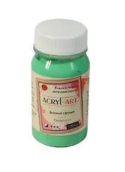 Краска акриловая "Акрил-Арт" зел.св.,100мл,банка, Таир