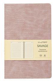 Ежедневник недатированный «Savage» А5, гиацинтовый, 128 листов, экокожа, Listoff