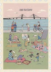 Открытка одинарная "Марка. Saint Petersburg, Севкабель"