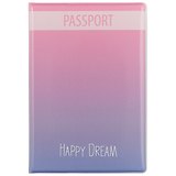 Обложка для паспорта Цветной градиент Happy Dream (ПВХ бокс) (ОП2018-178)
